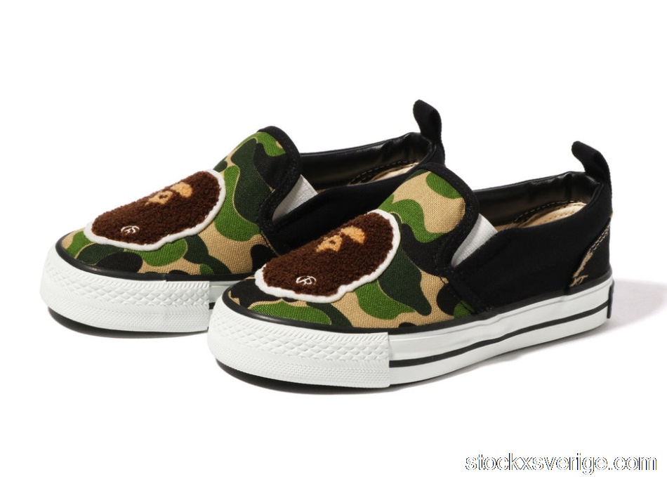 A Bathing Ape Ape Head Slip On Green ABC Camo (PS)1I30-391-001 GRN