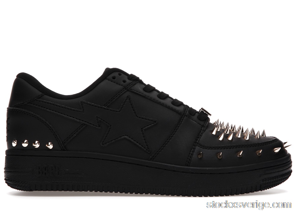 A Bathing Ape Bape Sta Low Black Gold Studded