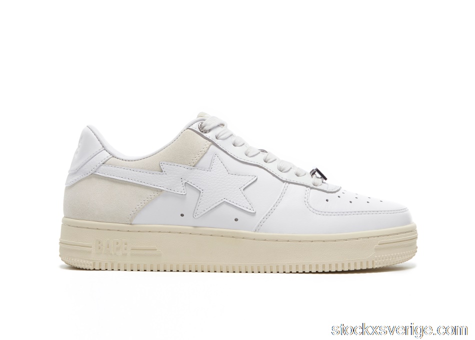 A Bathing Ape Bape Sta Low Suede Heel White001FWG701042X
