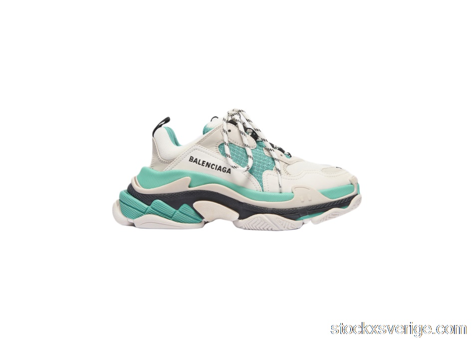 Balencaiga Triple S White Grey Turquoise (W)524039W09OH3005