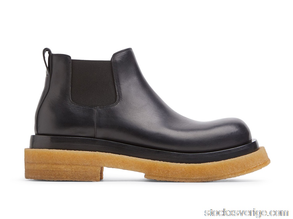 Bottega Veneta Lug Cropped Chelsea Boot Black Gum668369VBS501000