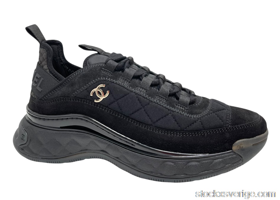 Chanel Low Top Trainer Black SuedeG38501 Y55619 K3542