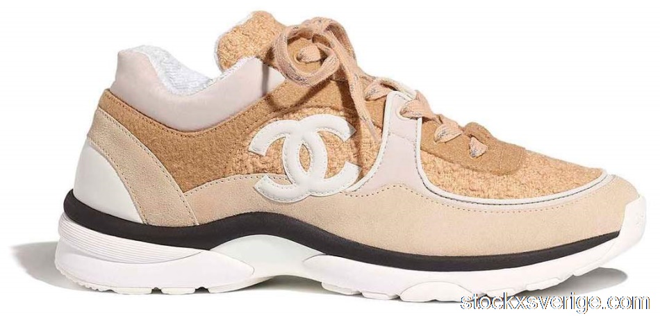 Chanel Low Top Trainer CC Beige Wool (W)
