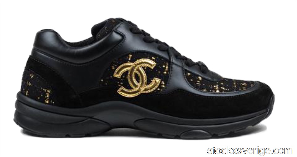 Chanel Low Top Trainer CC Suede Tweed