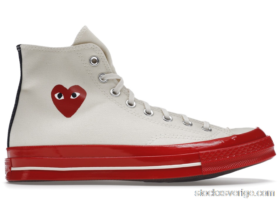 Converse Chuck Taylor All-Star 70 Hi Comme des Garcons PLAY Egret Red MidsoleA01794C