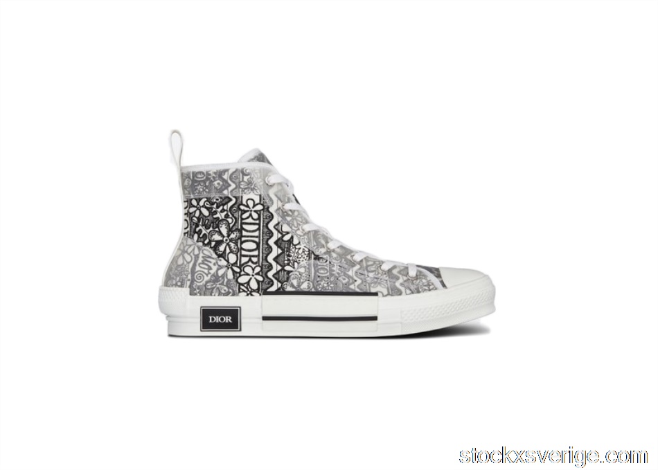 Dior And Shawn B23 High Top Black White Embroidery3SH118ZCO_H169