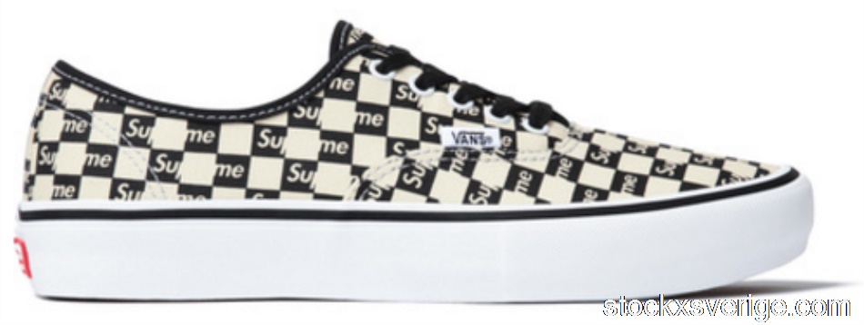 Vans Authentic Supreme Black Checker LogoVN000Q0DJLW